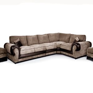 Ophelia & Co. Prannoy 4 - Piece Upholstered Corner Sectional Brown/Beige 90cm H X 335cm W X 185cm D Ophelia & Co. Prannoy 4 - Piece Upholstered Corner Sectional Brown/Beige 90cm H X 335cm W X 185cm D