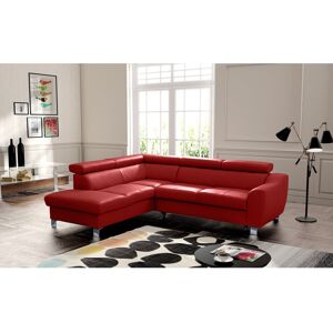 Latitude Run Aribel Faux Leather Corner Sectional with Sleeping Function and Storage Box with Adjustable Headrests Red 91cm H X 245cm W X 208cm D Latitude Run Aribel Faux Leather Corner Sectional with Sleeping Function and Storage Box with Adjustable Headrests Red 91cm H X 245cm W X 208cm D