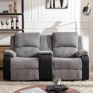 Ebern Designs Mitrita 2 Seater Rise Recliner Upholstered Loveseat Sofa with Drinks Console Grey 103cm H X 188cm W X 91.5cm D Ebern Designs Mitrita 2 Seater Rise Recliner Upholstered Loveseat Sofa with Drinks Console Grey 103cm H X 188cm W X 91.5cm D