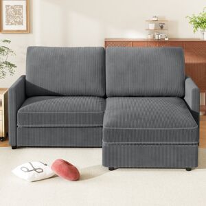 17 Stories 180cm 2 Seat Area Corduroy Corner Sofa Dark Grey 213.36cm H X 457.2cm W X 347.98cm D 17 Stories 180cm 2 Seat Area Corduroy Corner Sofa Dark Grey 213.36cm H X 457.2cm W X 347.98cm D