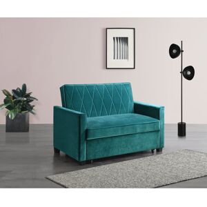 Etta Avenue Matt 2 Seater Velvet Sofa Bed Teal 88cm H X 130cm W X 86cm D Etta Avenue Matt 2 Seater Velvet Sofa Bed Teal 88cm H X 130cm W X 86cm D