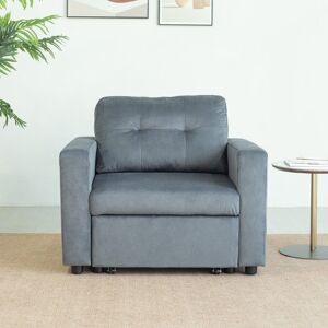 Latitude Run Linen Accent Chairs Bed - Single Grey 79cm H X 98cm W X 83cm D Latitude Run Linen Accent Chairs Bed - Single Grey 79cm H X 98cm W X 83cm D