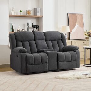 Latitude Run Berroa 2 Seat Recliner Sofa with Centre Console Dark Grey 105cm H X 182cm W X 97cm D Latitude Run Berroa 2 Seat Recliner Sofa with Centre Console Dark Grey 105cm H X 182cm W X 97cm D