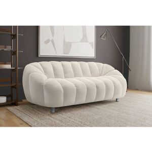 Canora Grey Mitesh Upholstered Sofa White Teddy Boucle 70cm H x 208cm W x 90cm D/3 Canora Grey Mitesh Upholstered Sofa White Teddy Boucle 70cm H x 208cm W x 90cm D/3