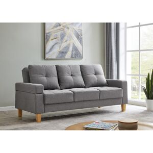 Hykkon Giovanna 3 Seater Clic Clac Sofa Bed Dark Grey 61cm H X 195cm W X 114cm D Hykkon Giovanna 3 Seater Clic Clac Sofa Bed Dark Grey 61cm H X 195cm W X 114cm D