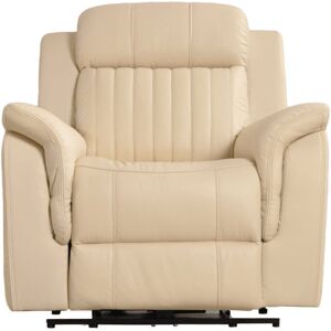 Brayden Studio Cenaida Genuine Leather Electric Power Recliner Armchair Cream 100cm H X 101cm W X 95cm D Brayden Studio Cenaida Genuine Leather Electric Power Recliner Armchair Cream 100cm H X 101cm W X 95cm D