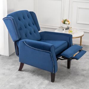 Rosdorf Park Russell Recliner Armchair With Tufted Button In Blue Blue 100cm H X 70cm W X 87cm D Rosdorf Park Russell Recliner Armchair With Tufted Button In Blue Blue 100cm H X 70cm W X 87cm D