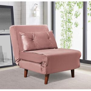 Fairmont Park Minonk Small Single Sofa Bed Chair Velvet Fabric Armchair Sleeper Chair Chaise Pull Out Pink 208.28cm H X 190.5cm W X 228.6cm D Fairmont Park Minonk Small Single Sofa Bed Chair Velvet Fabric Armchair Sleeper Chair Chaise Pull Out Pink 208.28cm H X 190.5cm W X 228.6cm D