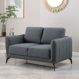 Metro Oslo Modern Scandi Style Fabric Living Room 2 Seater Sofa Dark Grey 86cm H X 141cm W X 85cm D Metro Oslo Modern Scandi Style Fabric Living Room 2 Seater Sofa Dark Grey 86cm H X 141cm W X 85cm D