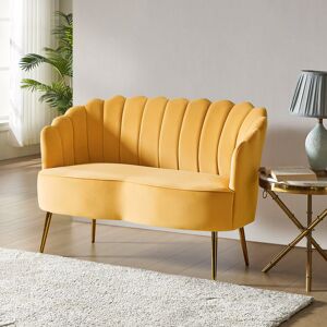Blue Elephant Hendrix 2 Seater Loveseat Mustard 89cm H X 127.5cm W X 68.6cm D Blue Elephant Hendrix 2 Seater Loveseat Mustard 89cm H X 127.5cm W X 68.6cm D
