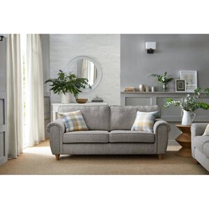 Brayden Studio Vivo 3 Seater Round Arm Sofa Silver 86cm H X 192cm W X 82cm D Brayden Studio Vivo 3 Seater Round Arm Sofa Silver 86cm H X 192cm W X 82cm D