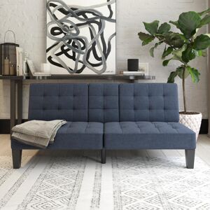 Latitude Run Alaira Double 181.6Cm Wide Linen Tufted Back Clic Clac Sofa Blue 80cm H X 181.6cm W X 87.6cm D Latitude Run Alaira Double 181.6Cm Wide Linen Tufted Back Clic Clac Sofa Blue 80cm H X 181.6cm W X 87.6cm D