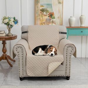 Latitude Run Quilted Sofa Covers 1 Seater, Water Resistant Chair Covers For Dogs Pets, Non Slip Sofa Slipcovers With Pockets, Washable Furniture Protector With Ela Beige 54cm H X 192cm W X 56cm D Latitude Run Quilted Sofa Covers 1 Seater, Water Resistant Chair Covers For Dogs Pets, Non Slip Sofa Slipcovers With Pockets, Washable Furniture Protector With Ela Beige 54cm H X 192cm W X 56cm D