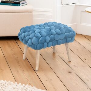 Fairmont Park Aciel Bubbly Velvet Small Footstool Blue 45cm H X 56cm W X 43cm D Fairmont Park Aciel Bubbly Velvet Small Footstool Blue 45cm H X 56cm W X 43cm D