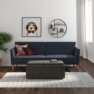 Corrigan Studio Mirrabooka 3 Seater Clic Clac Sofa Navy Performance 82.6cm H X 204.5cm W X 85.1cm D Corrigan Studio Mirrabooka 3 Seater Clic Clac Sofa Navy Performance 82.6cm H X 204.5cm W X 85.1cm D