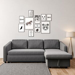 Wade Logan Kachayr 3 seater Linen Square Arm Sofa Bed Grey 82cm H X 220cm W X 151cm D Wade Logan Kachayr 3 seater Linen Square Arm Sofa Bed Grey 82cm H X 220cm W X 151cm D