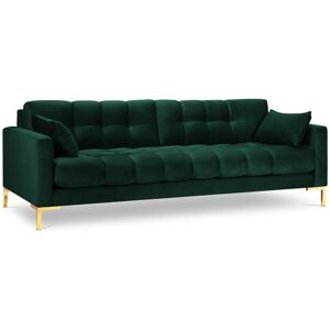 Canora Grey Adoraim 217Cm Square Arm Sofa Gold/Green 75cm H X 217cm W X 92cm D Canora Grey Adoraim 217Cm Square Arm Sofa Gold/Green 75cm H X 217cm W X 92cm D