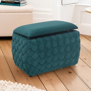 Fairmont Park Adamarie Velvet Storage Ottoman - Cream Dark Green 45cm H X 65cm W X 43cm D Fairmont Park Adamarie Velvet Storage Ottoman - Cream Dark Green 45cm H X 65cm W X 43cm D