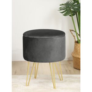 Fairmont Park 35cm Wide Velvet Tufted Circle Pouffe Ottoman with Storage Grey 45cm H X 35cm W X 35cm D Fairmont Park 35cm Wide Velvet Tufted Circle Pouffe Ottoman with Storage Grey 45cm H X 35cm W X 35cm D