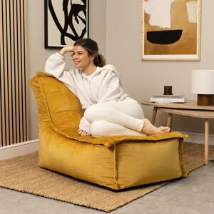 Brayden Studio Icon Glenys Velvet Lounger Bean Bag Chair Ochre Yellow Large Brayden Studio Icon Glenys Velvet Lounger Bean Bag Chair Ochre Yellow Large