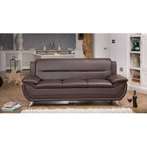 Wade Logan Huseman 3 Seater Sofa Brown 83cm H X 200cm W X 83cm D Wade Logan Huseman 3 Seater Sofa Brown 83cm H X 200cm W X 83cm D