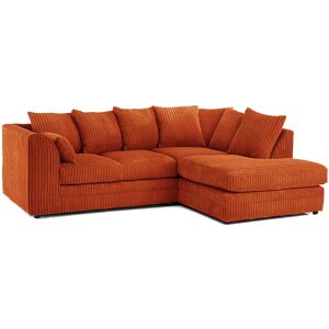 Latitude Run Ananshi 4 Seater Corduroy Corner Sectional Orange 80cm H X 212cm W X 165cm D Latitude Run Ananshi 4 Seater Corduroy Corner Sectional Orange 80cm H X 212cm W X 165cm D