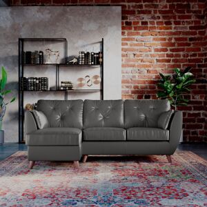George Oliver Hoxton 3 Seater Leather Maxi Sofa Chaise Raven/Dark Wood 206cm W X 130cm D George Oliver Hoxton 3 Seater Leather Maxi Sofa Chaise Raven/Dark Wood 206cm W X 130cm D