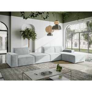 Latitude Run Burkittsville 5 - Piece Upholstered Corner Sofa Light Grey Blue 29.13cm H X 124.01cm W X 21.26cm D Latitude Run Burkittsville 5 - Piece Upholstered Corner Sofa Light Grey Blue 29.13cm H X 124.01cm W X 21.26cm D