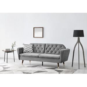 Hykkon Hera 2 Seater Clic Clac Sofa Bed Grey 83.5cm H X 198cm W X 81cm D Hykkon Hera 2 Seater Clic Clac Sofa Bed Grey 83.5cm H X 198cm W X 81cm D