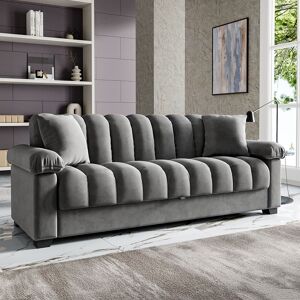 Latitude Run Itzel 4 Seater Polyester Sofa Bed Grey 84cm H X 212cm W X 89cm D Latitude Run Itzel 4 Seater Polyester Sofa Bed Grey 84cm H X 212cm W X 89cm D