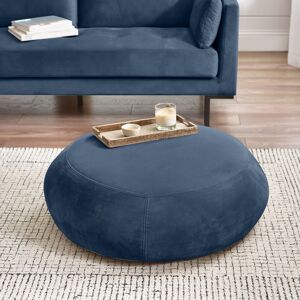 Fairmont Park Puchta Luxury Velvet Extra Large Footstool - Simple Flat Top Cushion Pouffe with Hidden Feet Blue Fairmont Park Puchta Luxury Velvet Extra Large Footstool - Simple Flat Top Cushion Pouffe with Hidden Feet Blue