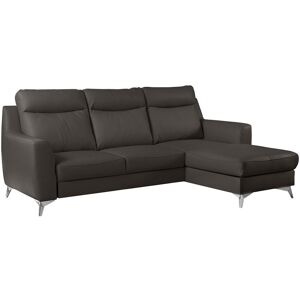 Ebern Designs Emmie-Mae Leather Corner Sofabed with Chaise Dark Brown 102cm H X 236cm W X 168cm D Ebern Designs Emmie-Mae Leather Corner Sofabed with Chaise Dark Brown 102cm H X 236cm W X 168cm D