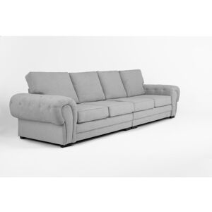 Three Posts Elkland 4 Seater Sofa Silver 91cm H X 330cm W X 95cm D Three Posts Elkland 4 Seater Sofa Silver 91cm H X 330cm W X 95cm D