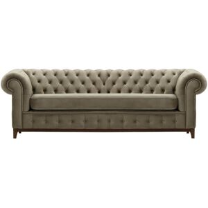 Marlow Home Co. Fritch 3 Seater Chesterfield Sofa Light Grey/Walnut 78cm H x 244cm W x 92cm D Marlow Home Co. Fritch 3 Seater Chesterfield Sofa Light Grey/Walnut 78cm H x 244cm W x 92cm D