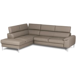 Ivy Bronx Camden Real Leather Corner Sofa with Pull-Out Bed, Storage & Adjustable Headrests Tan 90cm H X 257cm W X 213cm D Ivy Bronx Camden Real Leather Corner Sofa with Pull-Out Bed, Storage & Adjustable Headrests Tan 90cm H X 257cm W X 213cm D