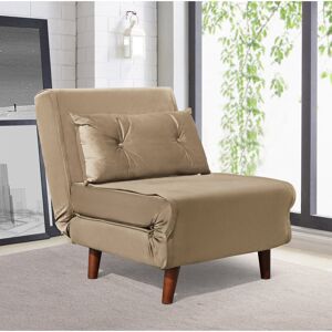 Fairmont Park Minonk Small Single Sofa Bed Chair Velvet Fabric Armchair Sleeper Chair Chaise Pull Out Beige 208.28cm H X 190.5cm W X 228.6cm D Fairmont Park Minonk Small Single Sofa Bed Chair Velvet Fabric Armchair Sleeper Chair Chaise Pull Out Beige 208.28cm H X 190.5cm W X 228.6cm D