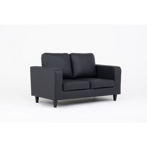 Wade Logan Absarokee 2 Seater Sofa Faux Leather Black 80cm H X 138cm W X 77cm D Wade Logan Absarokee 2 Seater Sofa Faux Leather Black 80cm H X 138cm W X 77cm D