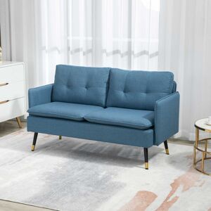 Fairmont Park Tobergill 2 Seater Linen Look Tufted Sofa Blue 80cm H X 139cm W X 68cm D Fairmont Park Tobergill 2 Seater Linen Look Tufted Sofa Blue 80cm H X 139cm W X 68cm D