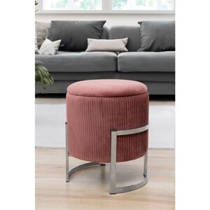 Fairmont Park 40cm Wide Velvet Tufted Circle Pouffe Ottoman with Storage Pink 46cm H X 40cm W X 40cm D Fairmont Park 40cm Wide Velvet Tufted Circle Pouffe Ottoman with Storage Pink 46cm H X 40cm W X 40cm D