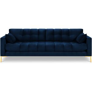 Canora Grey Adoraim 217Cm Square Arm Sofa Gold/Blue 75cm H X 217cm W X 92cm D Canora Grey Adoraim 217Cm Square Arm Sofa Gold/Blue 75cm H X 217cm W X 92cm D