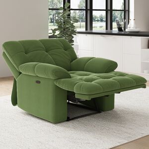 Fairmont Park Rymann 1 Seater Upholstered Electric Reclining Sofa Green 106cm H X 104cm W X 110cm D Fairmont Park Rymann 1 Seater Upholstered Electric Reclining Sofa Green 106cm H X 104cm W X 110cm D