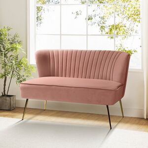 Blue Elephant Lisette 119cm Curved Back 2 Seater Sofa Pink 80cm H X 119cm W X 77.5cm D Blue Elephant Lisette 119cm Curved Back 2 Seater Sofa Pink 80cm H X 119cm W X 77.5cm D