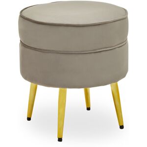 Fairmont Park Willsboro 40Cm Wide Velvet Round Footstool Ottoman Mink 44cm H X 40cm W X 40cm D Fairmont Park Willsboro 40Cm Wide Velvet Round Footstool Ottoman Mink 44cm H X 40cm W X 40cm D