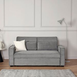 Mercury Shiflet 2 Seater Corduroy Polyester Sofa Bed Grey 87cm H X 171cm W X 85cm D Mercury Shiflet 2 Seater Corduroy Polyester Sofa Bed Grey 87cm H X 171cm W X 85cm D