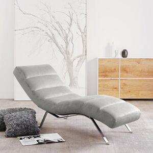 Brayden Studio Brixham Upholstered Chenille Fabric Chaise Lounge with Adjustable Back Light Grey/Silver 95cm H X 65cm W X 171cm L Brayden Studio Brixham Upholstered Chenille Fabric Chaise Lounge with Adjustable Back Light Grey/Silver 95cm H X 65cm W X 171cm L