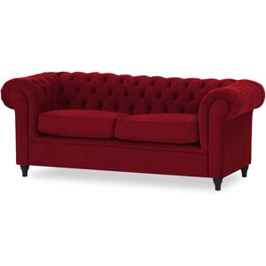 Fairmont Park Littlehampton 3 Seater Chesterfield Sofa Wine Red 75cm H X 192cm W X 90cm D Fairmont Park Littlehampton 3 Seater Chesterfield Sofa Wine Red 75cm H X 192cm W X 90cm D