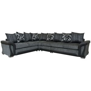 Brayden Studio Bracamonte Reversible Corner Sofa Black/Grey 92cm H X 315cm W X 250cm D Brayden Studio Bracamonte Reversible Corner Sofa Black/Grey 92cm H X 315cm W X 250cm D