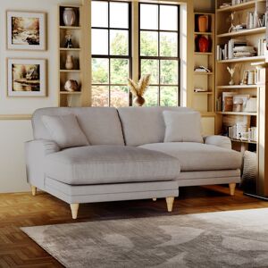 Rosalind Wheeler Elfur 2 - Piece Upholstered Sofa & Chaise Silver/Country Oak 95cm H X 204cm W X 167cm D Rosalind Wheeler Elfur 2 - Piece Upholstered Sofa & Chaise Silver/Country Oak 95cm H X 204cm W X 167cm D