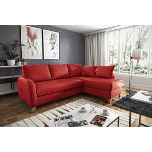 Latitude Run Roger Leather Corner Sofa Red 87cm H X 227cm W X 168cm D Latitude Run Roger Leather Corner Sofa Red 87cm H X 227cm W X 168cm D