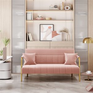 Yaheetech Color 2 Seater Sofa Pink 75.5cm H X 143.5cm W X 71.5cm D Yaheetech Color 2 Seater Sofa Pink 75.5cm H X 143.5cm W X 71.5cm D